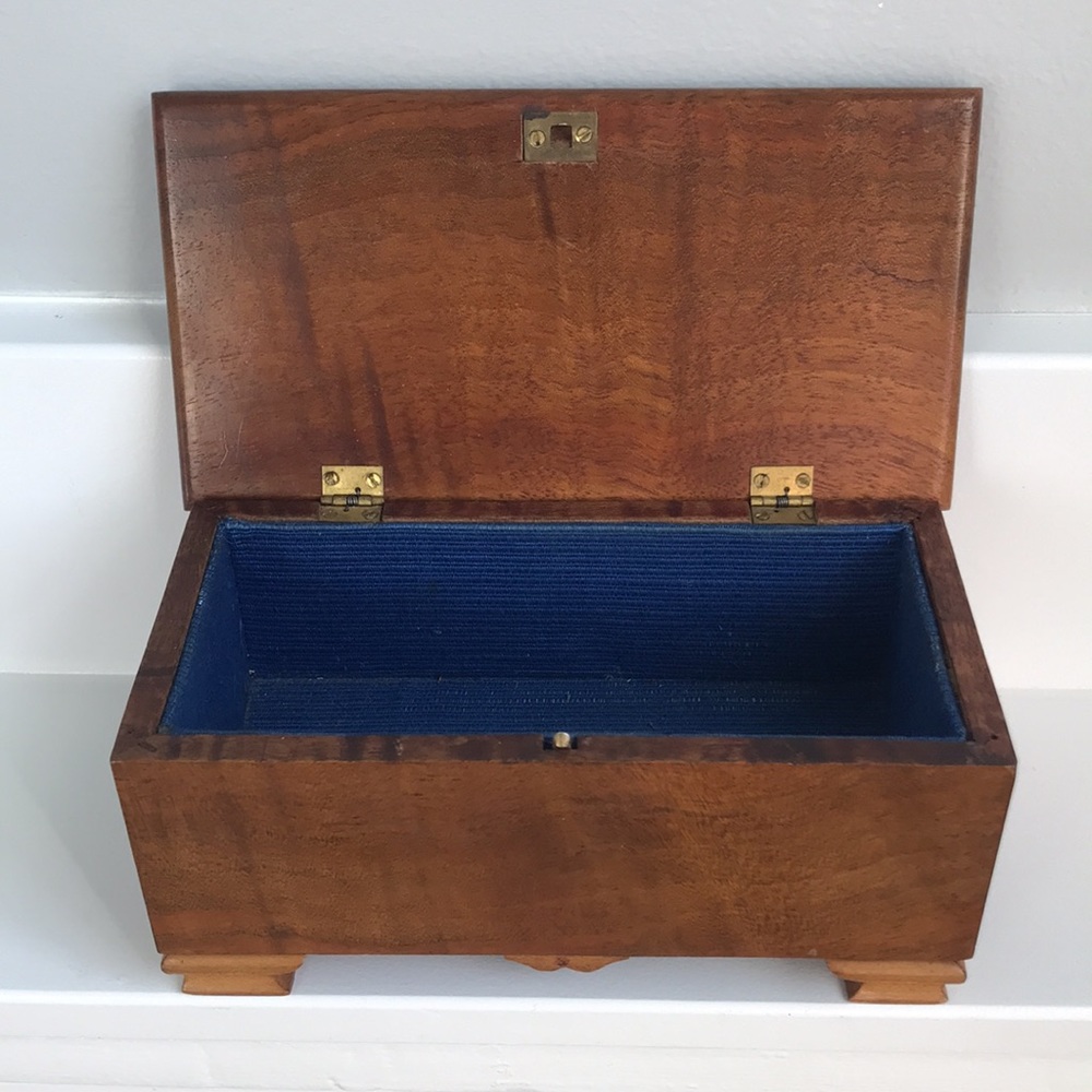 ⭐️ Vintage MCM Wooden Jewellery Box